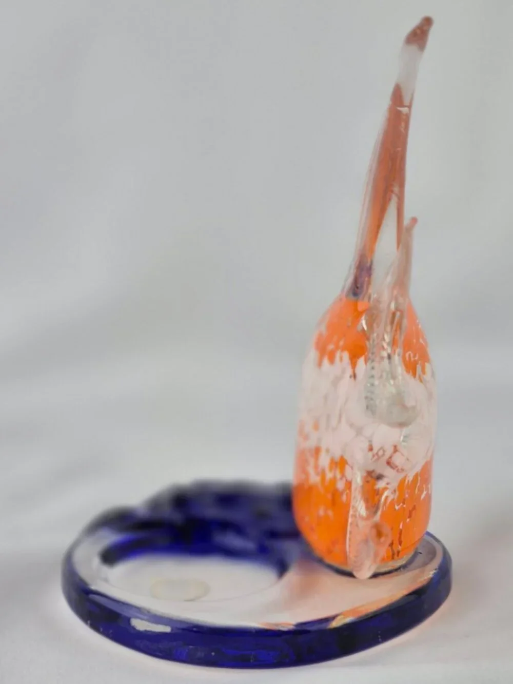 PartyLite Art Glass Tropical Angel Fish Tealight Candle Holder